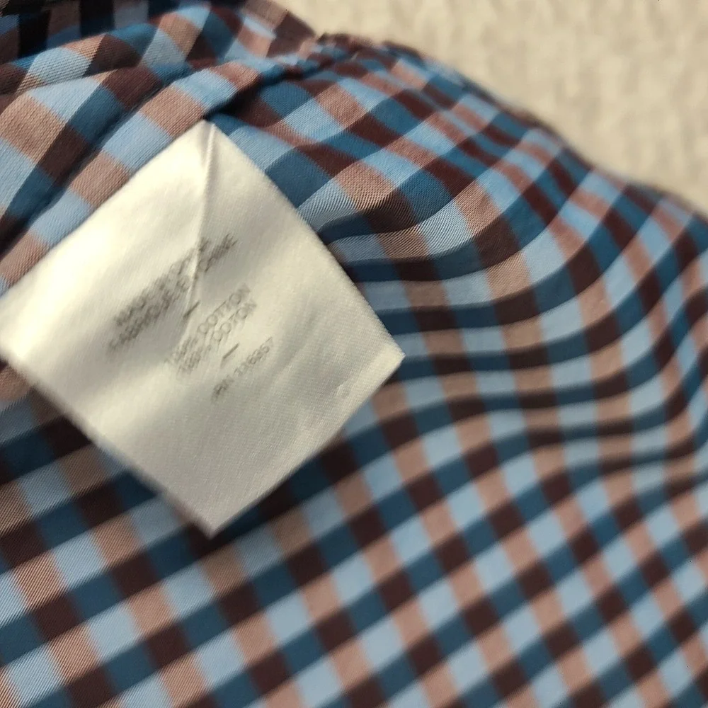 Zachary Prell Shirt Mens XL Multi Color Gingham‎ Check Dress Button Up EC